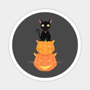 Pumpkin Cat Magnet